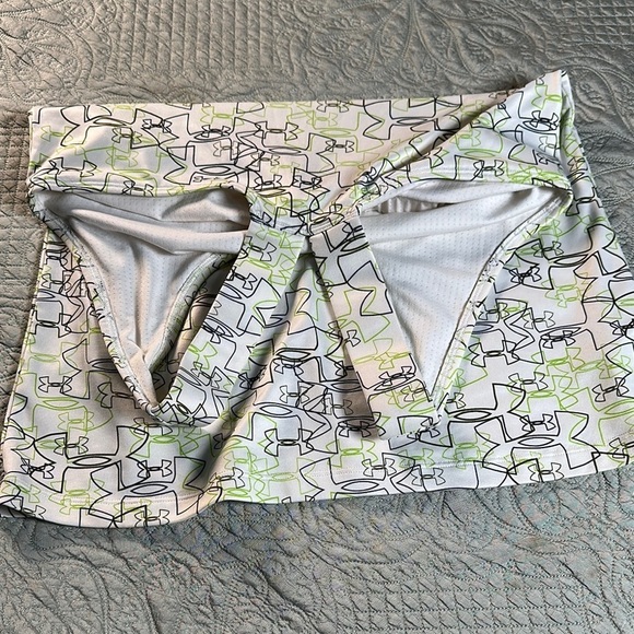 Under Armour White and Green Leather Jacket - Picture 8 of 11